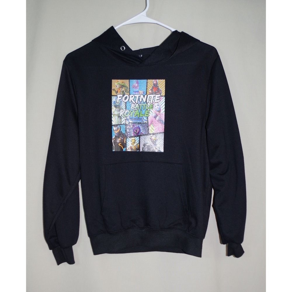 Fortnite Battle Royale‎ Kids Size XL Black Graphic Pullover Hoodie Sweatshirt XL